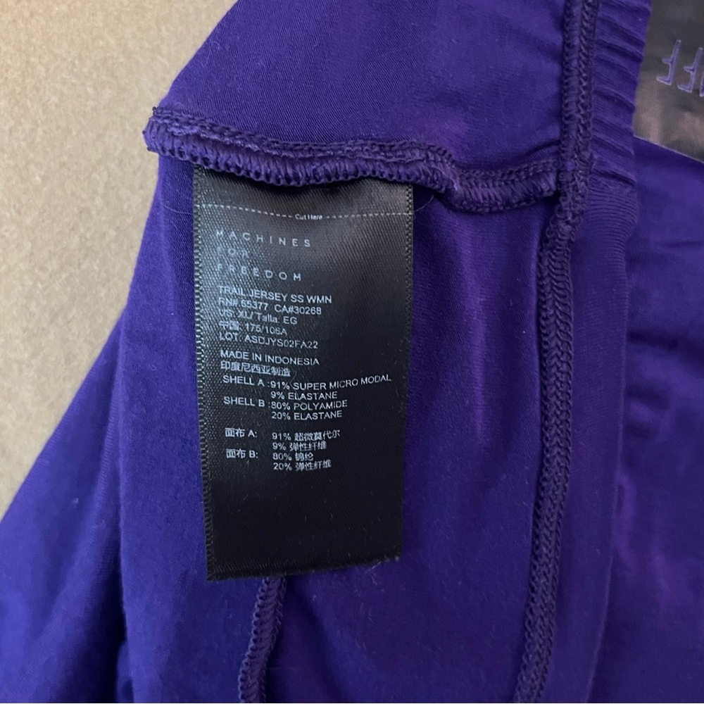 Machines for Freedom Trail Bike Jersey Eggplant Women's Size XL - Picture 5 of 5